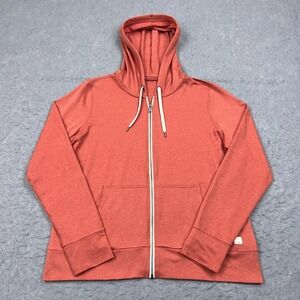 Vuori Halo Performance Hoodie 2.0 Women's Large Cinnamon Heather Full Zip VW268